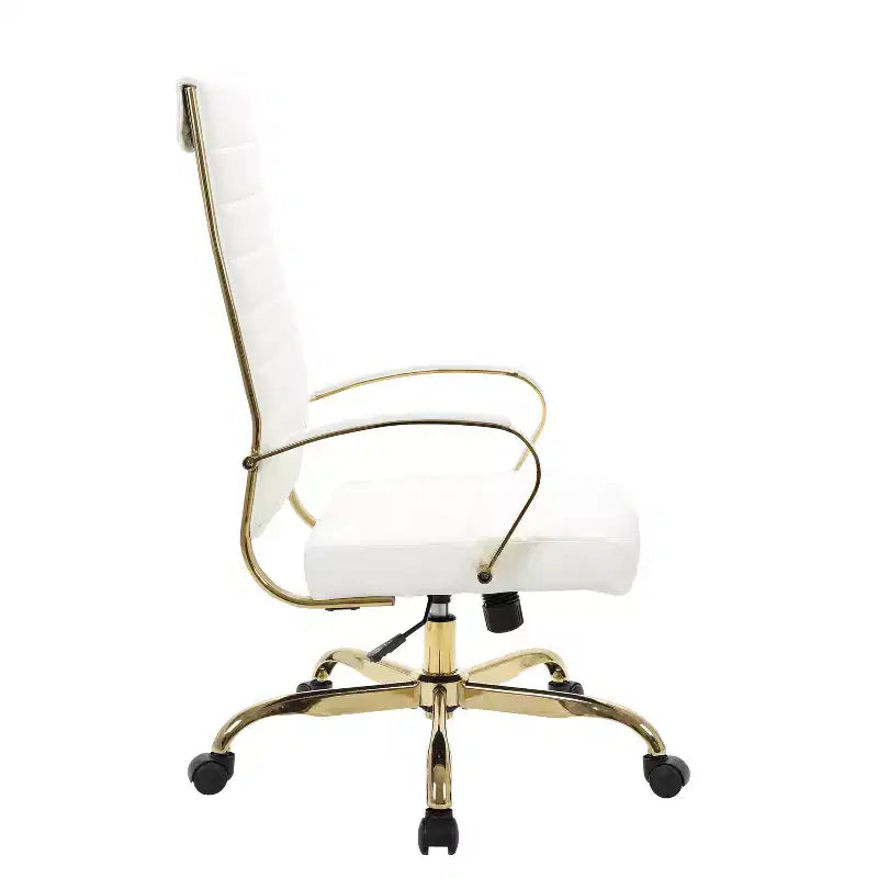 Fauteuils de bureau en similicuir noir, réglables en hauteur