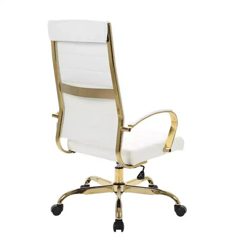 Fauteuils de bureau en similicuir noir, réglables en hauteur