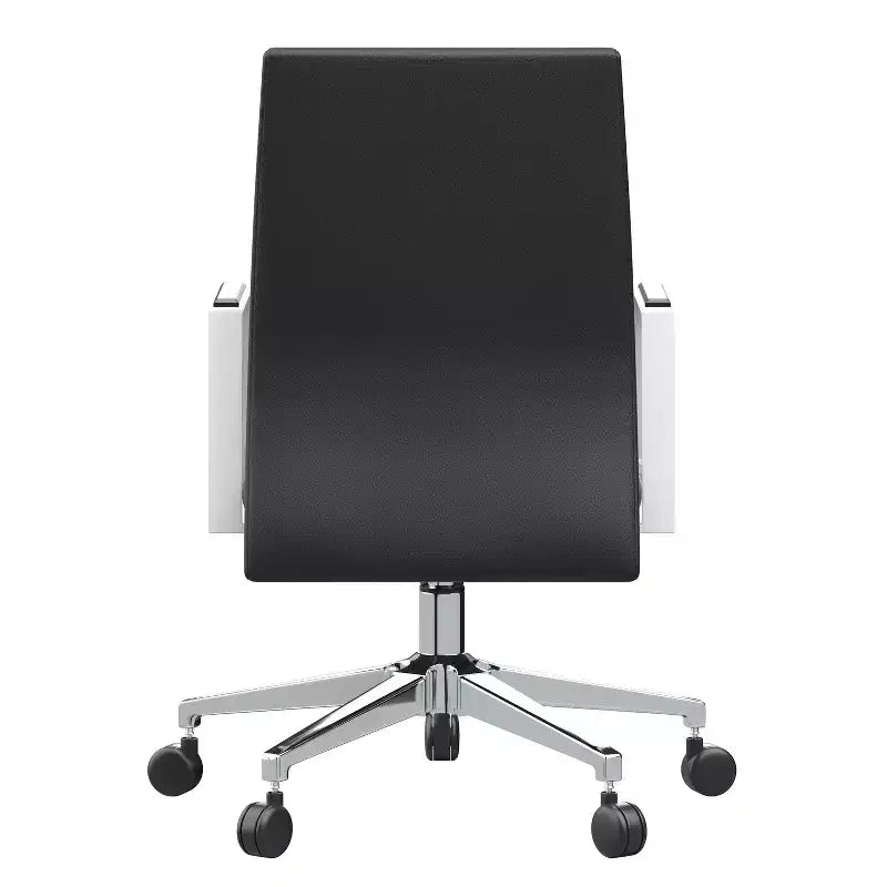 Sièges de bureau ergonomiques en similicuir noir, réglables en hauteur