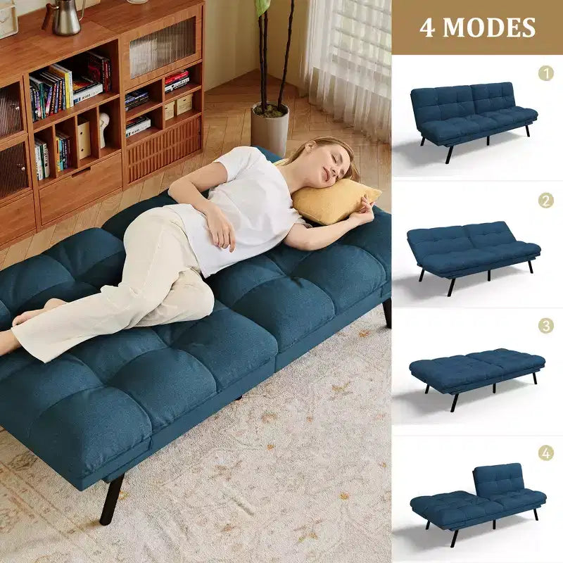 Canapé-lit convertible futon moderne en mousse à mémoire de forme