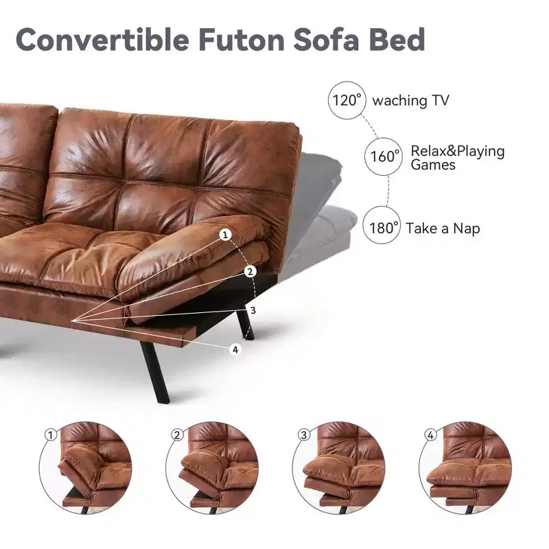 Canapé-lit convertible futon moderne en mousse à mémoire de forme