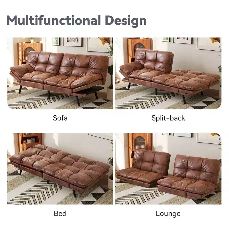 Canapé-lit convertible futon moderne en mousse à mémoire de forme