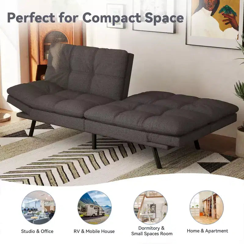 Canapé-lit convertible futon moderne en mousse à mémoire de forme