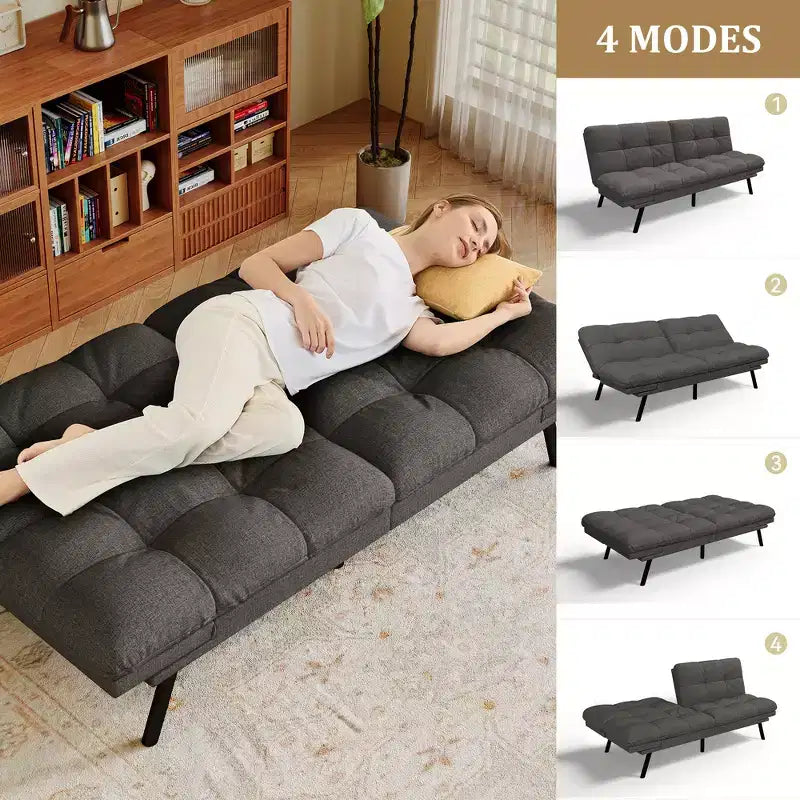 Canapé-lit convertible futon moderne en mousse à mémoire de forme