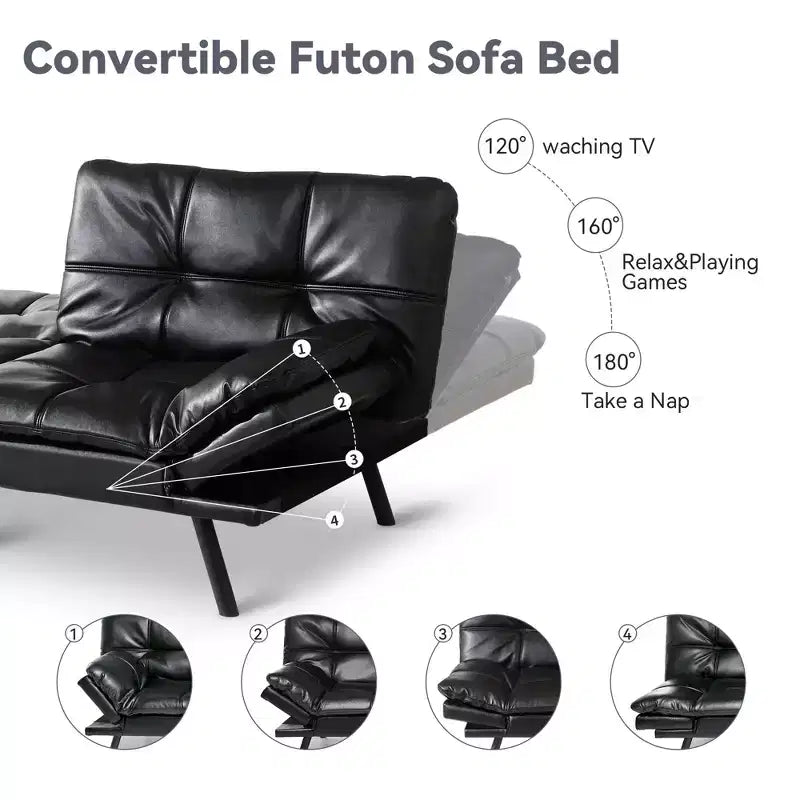 Canapé-lit convertible futon moderne en mousse à mémoire de forme