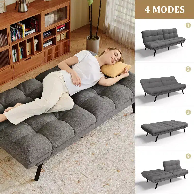 Canapé-lit convertible futon moderne en mousse à mémoire de forme