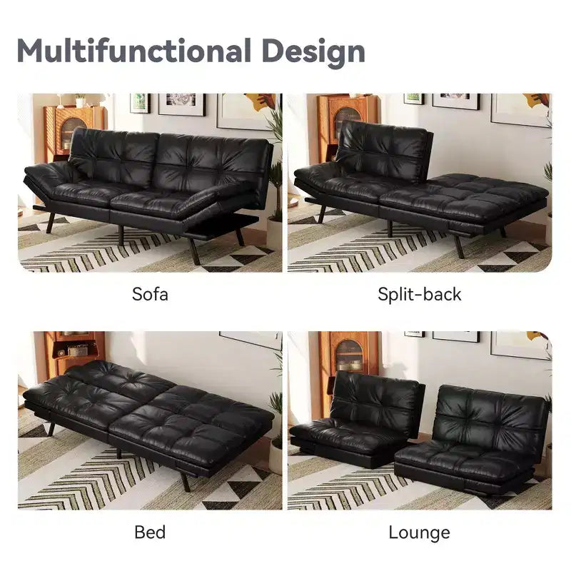 Canapé-lit convertible futon moderne en mousse à mémoire de forme