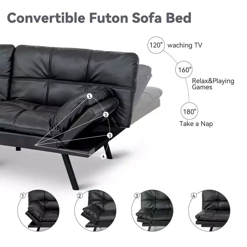 Canapé-lit convertible futon moderne en mousse à mémoire de forme