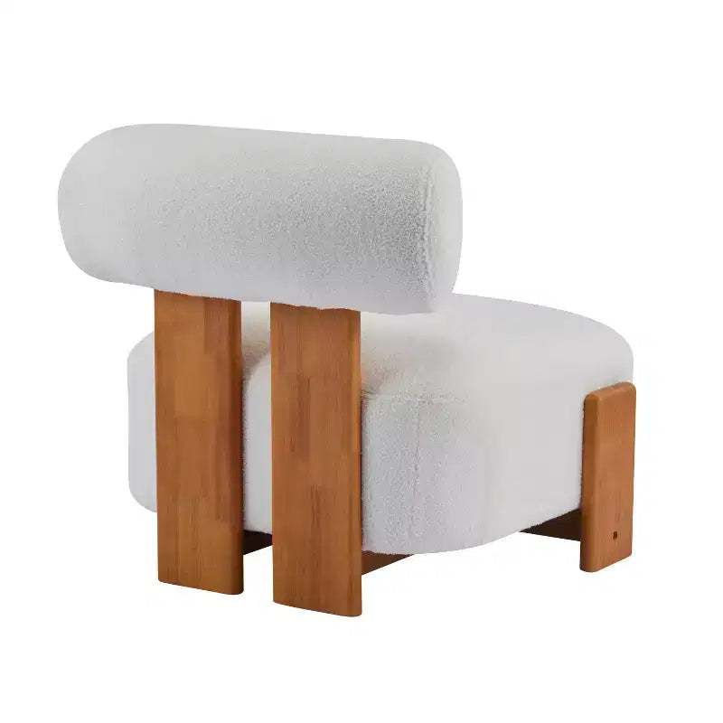 Fauteuil d'appoint sans accoudoirs Boucle en bois massif