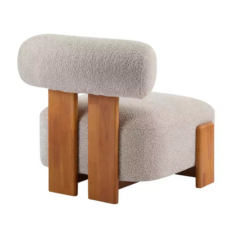 Fauteuil d'appoint sans accoudoirs Boucle en bois massif