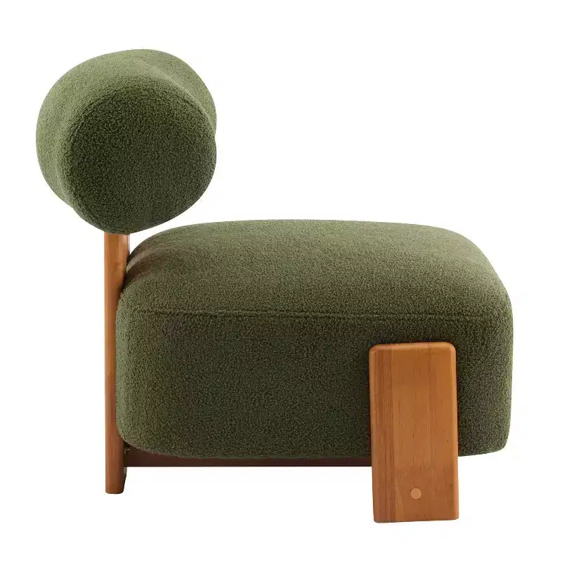 Fauteuil d'appoint sans accoudoirs Boucle en bois massif