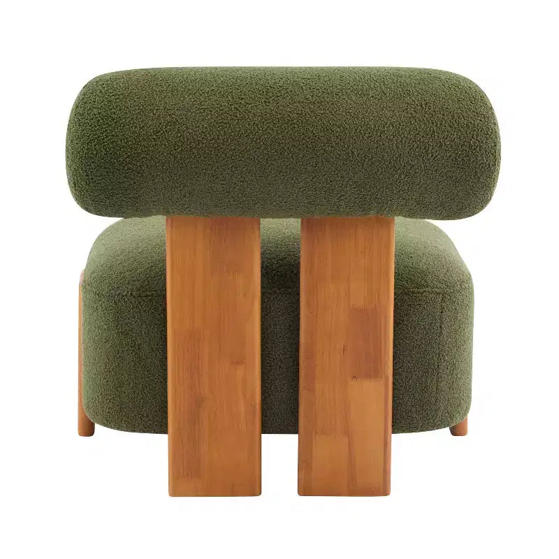 Fauteuil d'appoint sans accoudoirs Boucle en bois massif