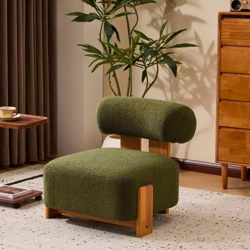 Fauteuil d'appoint sans accoudoirs Boucle en bois massif