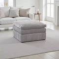 Royal Hampton 33 Inch Modular Ottoman Three Layer Plush Cushioned Seat Gray