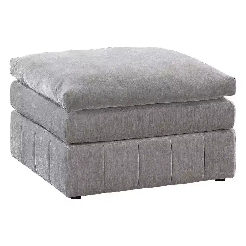 Ottoman modulaire de 76 cm avec assise rembourrée en peluche à trois couches