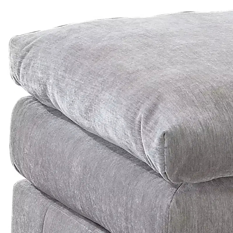 Ottoman modulaire de 76 cm avec assise rembourrée en peluche à trois couches