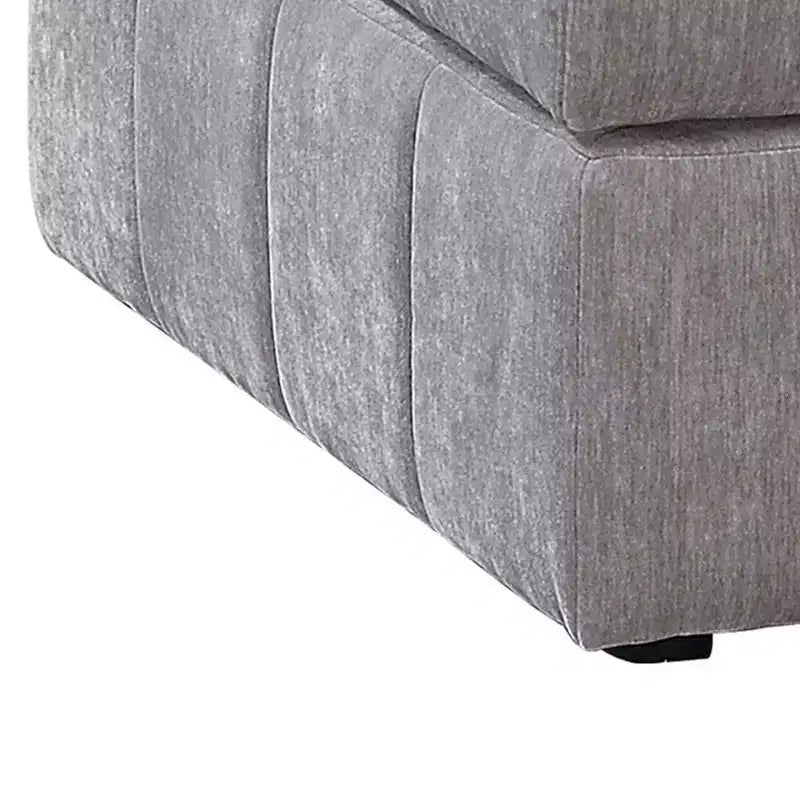 Ottoman modulaire de 76 cm avec assise rembourrée en peluche à trois couches