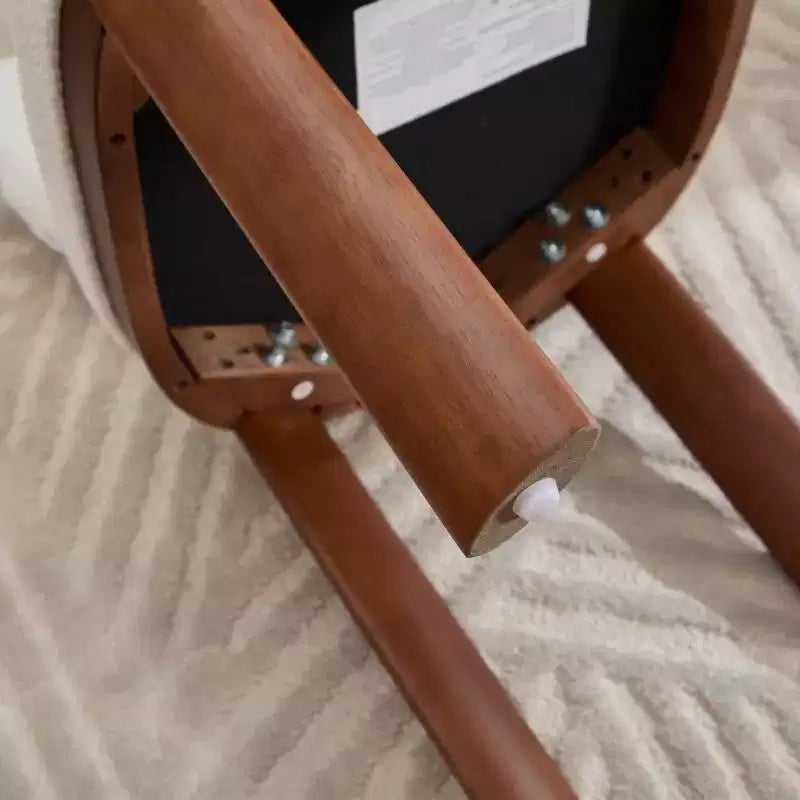 Chaises de salle à manger modernes en bois avec sièges rembourrés élégants sans accoudoirs