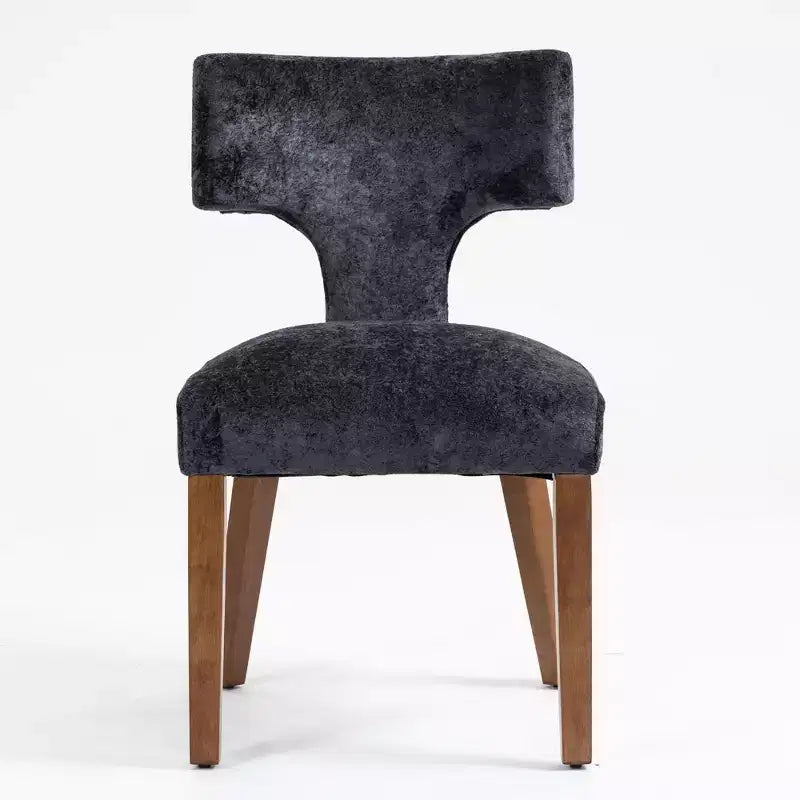 Chaises de salle à manger d'appoint rembourrées en tissu chenille