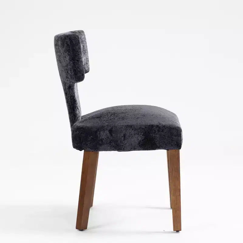 Chaises de salle à manger d'appoint rembourrées en tissu chenille
