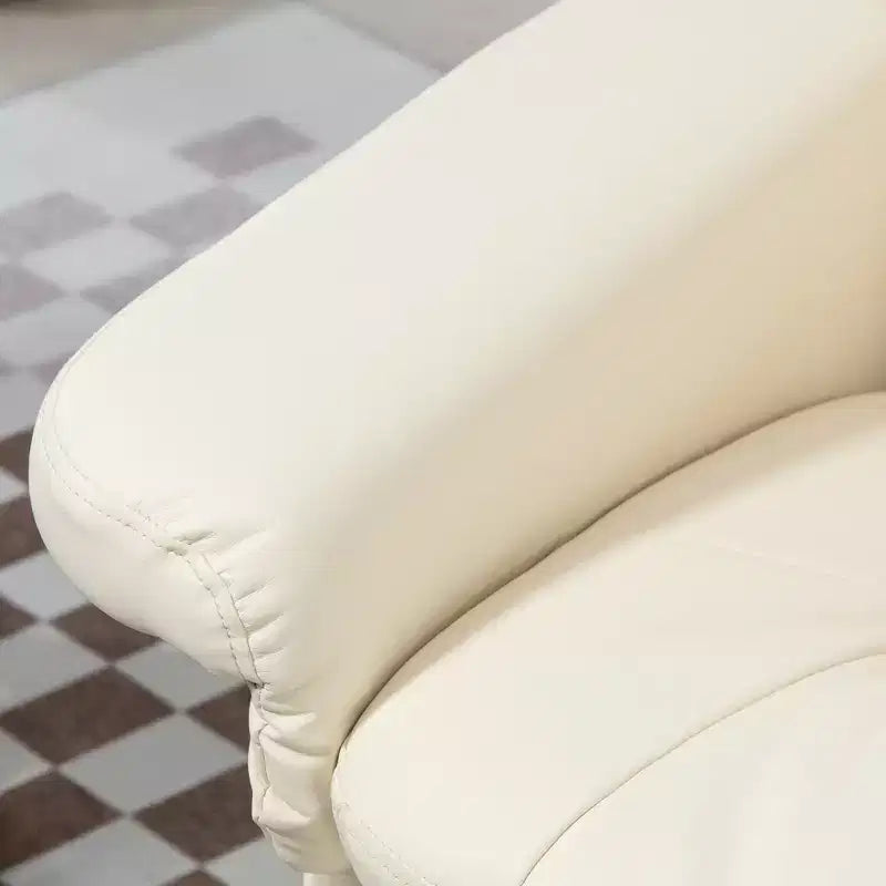 Fauteuil inclinable en cuir PU avec pieds pour salon
