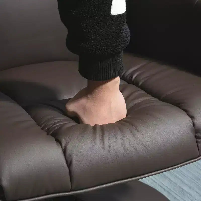 Fauteuil inclinable en cuir PU avec pieds pour salon