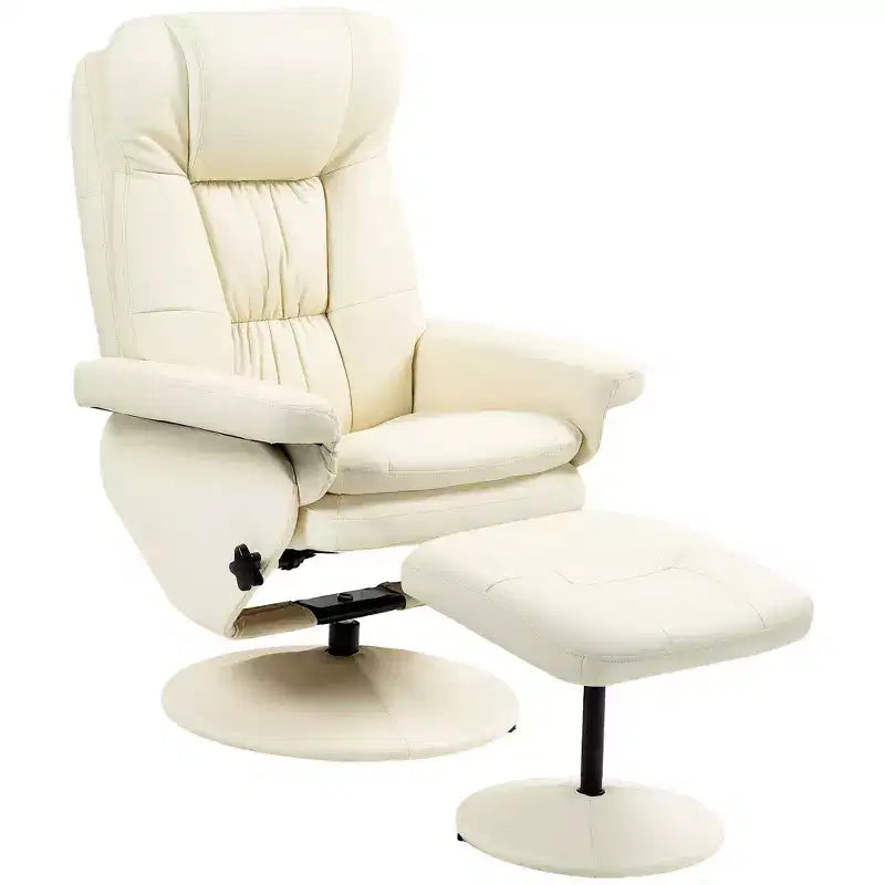 Fauteuil inclinable en cuir PU avec pieds pour salon