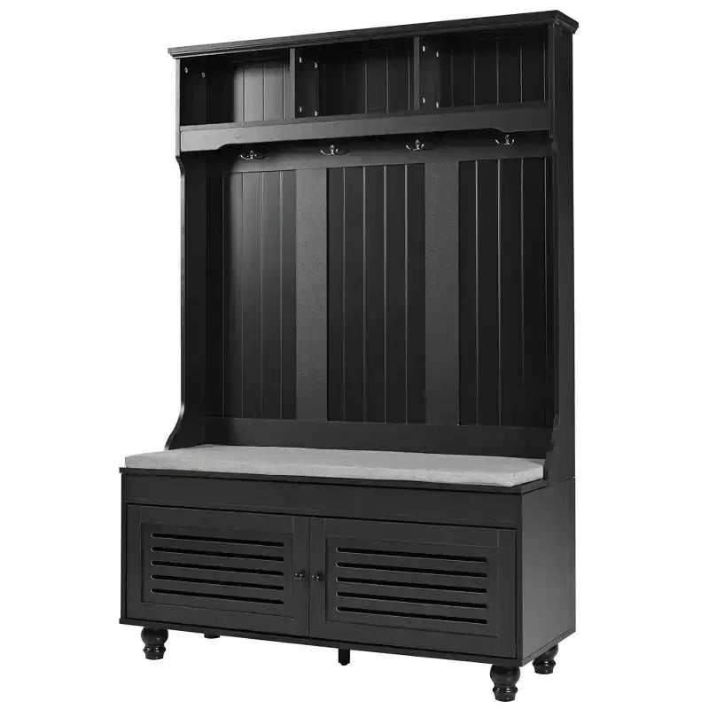 Portemanteau autoportant avec portes persiennes