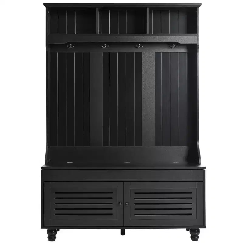Portemanteau autoportant avec portes persiennes