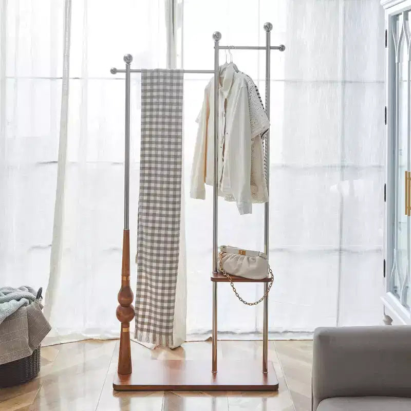 Porte-manteau industriel à cadre en acier inoxydable