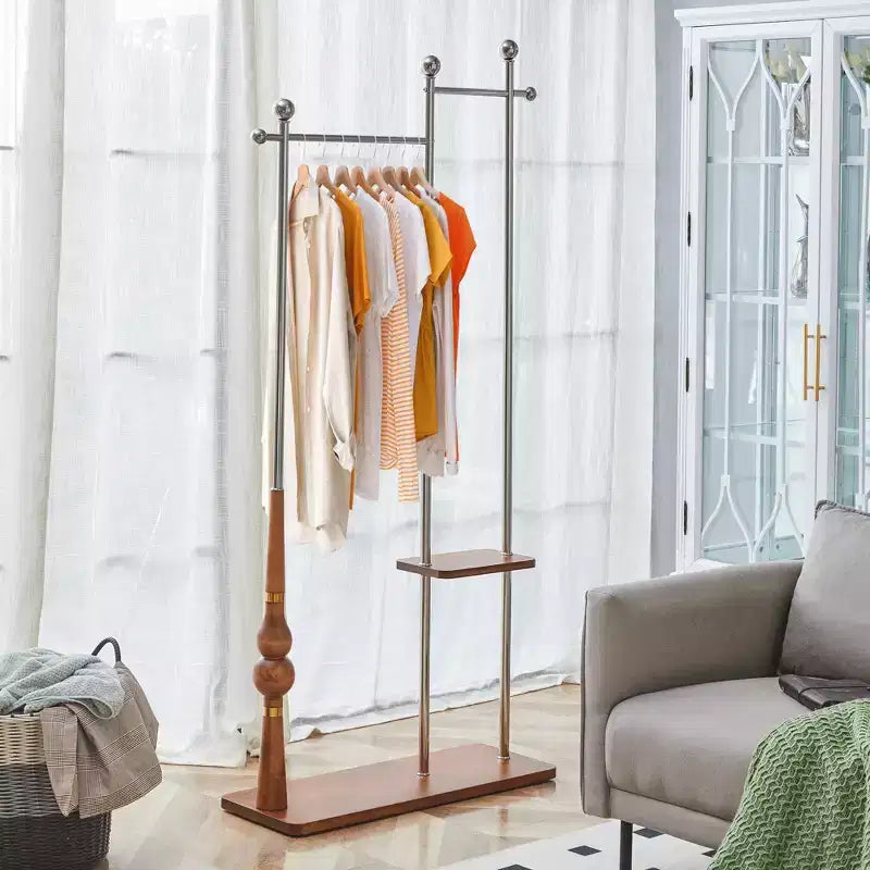Porte-manteau industriel à cadre en acier inoxydable