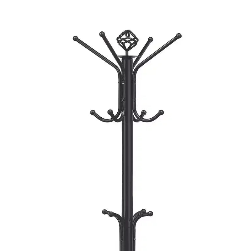 Porte-manteau sur pied en métal élégant, design arbre d'entrée avec rangement