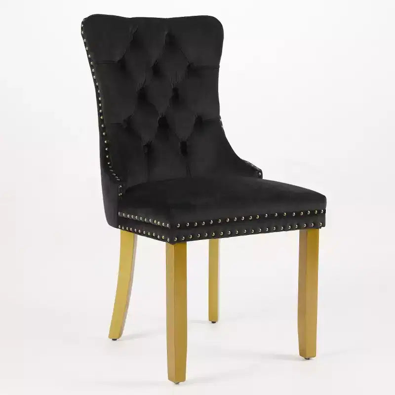 Chaises de salle à manger modernes du milieu du siècle, revêtues de velours