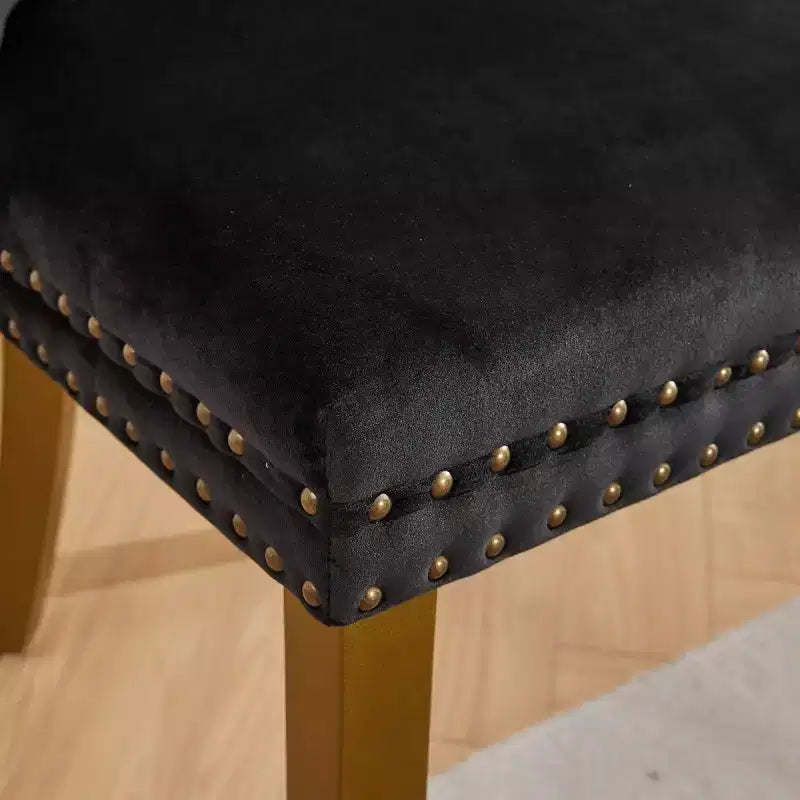 Chaises de salle à manger modernes du milieu du siècle, revêtues de velours