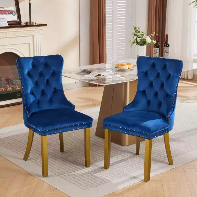 Chaises de salle à manger modernes du milieu du siècle, revêtues de velours