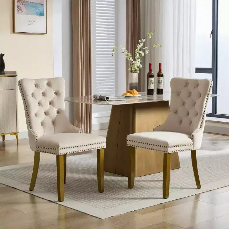 Chaises de salle à manger modernes du milieu du siècle, revêtues de velours