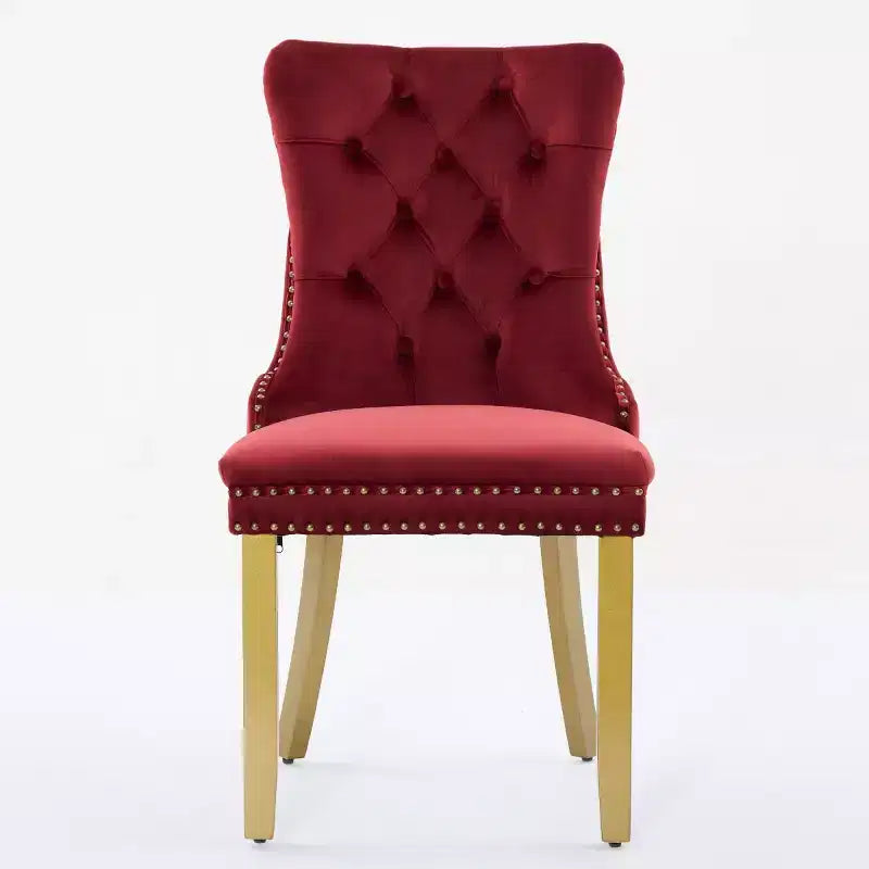Chaises de salle à manger modernes du milieu du siècle, revêtues de velours