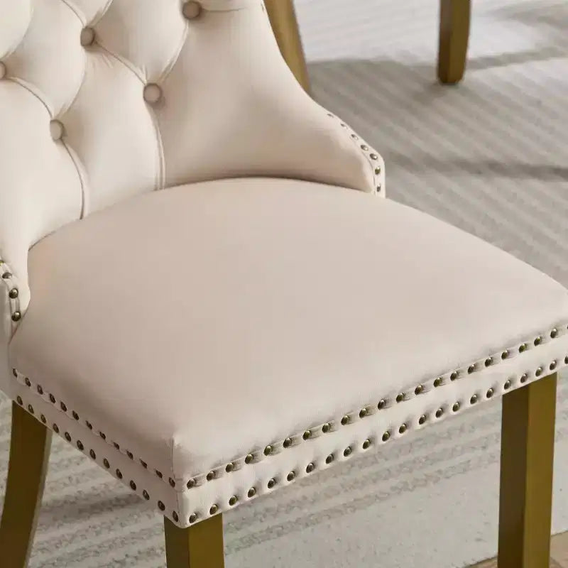 Chaises de salle à manger modernes du milieu du siècle, revêtues de velours