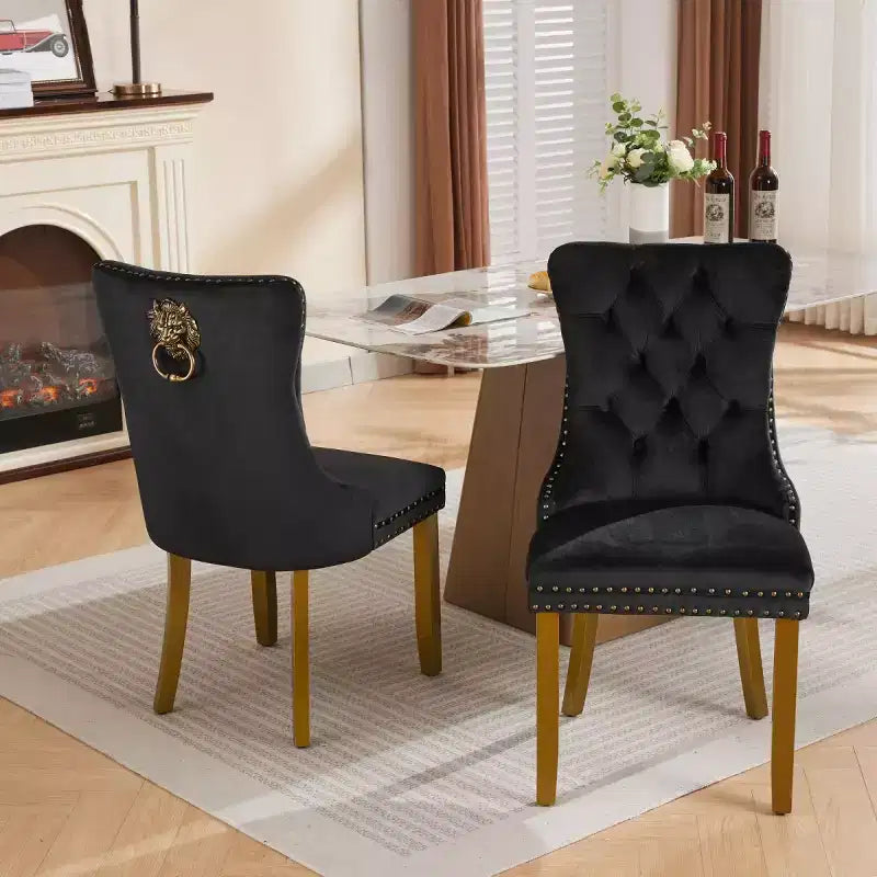 Chaises de salle à manger modernes du milieu du siècle, revêtues de velours