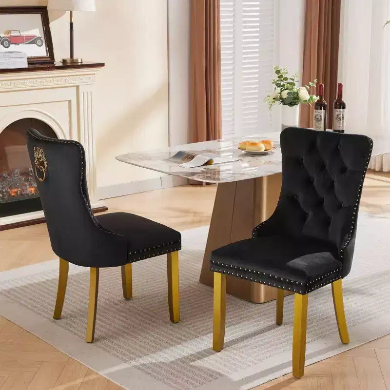Chaises de salle à manger modernes du milieu du siècle, revêtues de velours