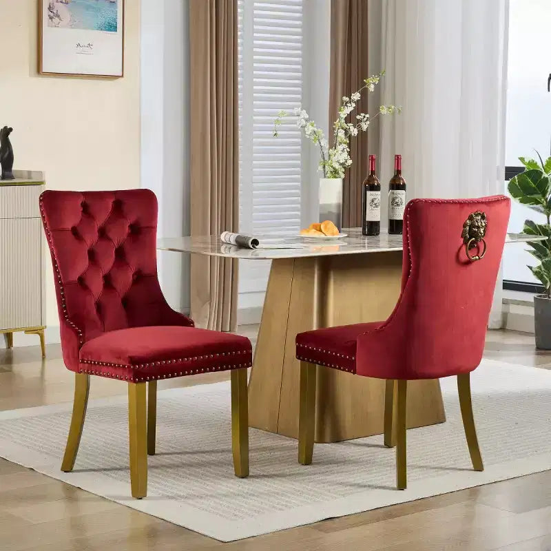 Chaises de salle à manger modernes du milieu du siècle, revêtues de velours