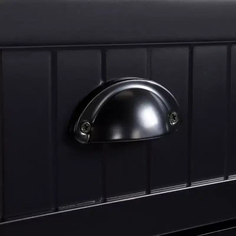 Meuble de rangement pour îlot de cuisine en bois avec comptoir de cuisine, style cannelé