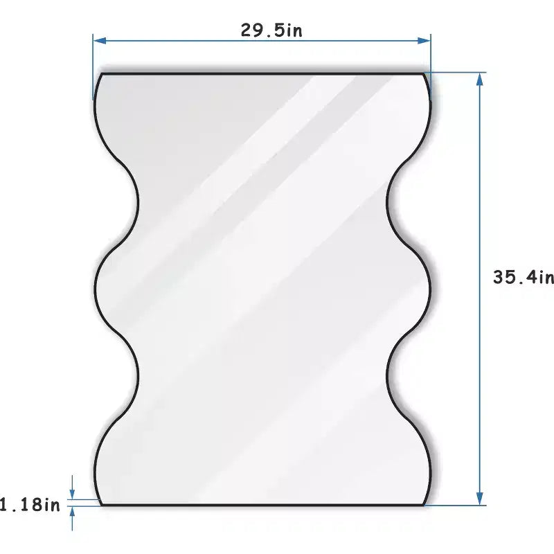 Miroir de Salle de Bain Mural Rectangulaire Moderne pour Coiffeuse