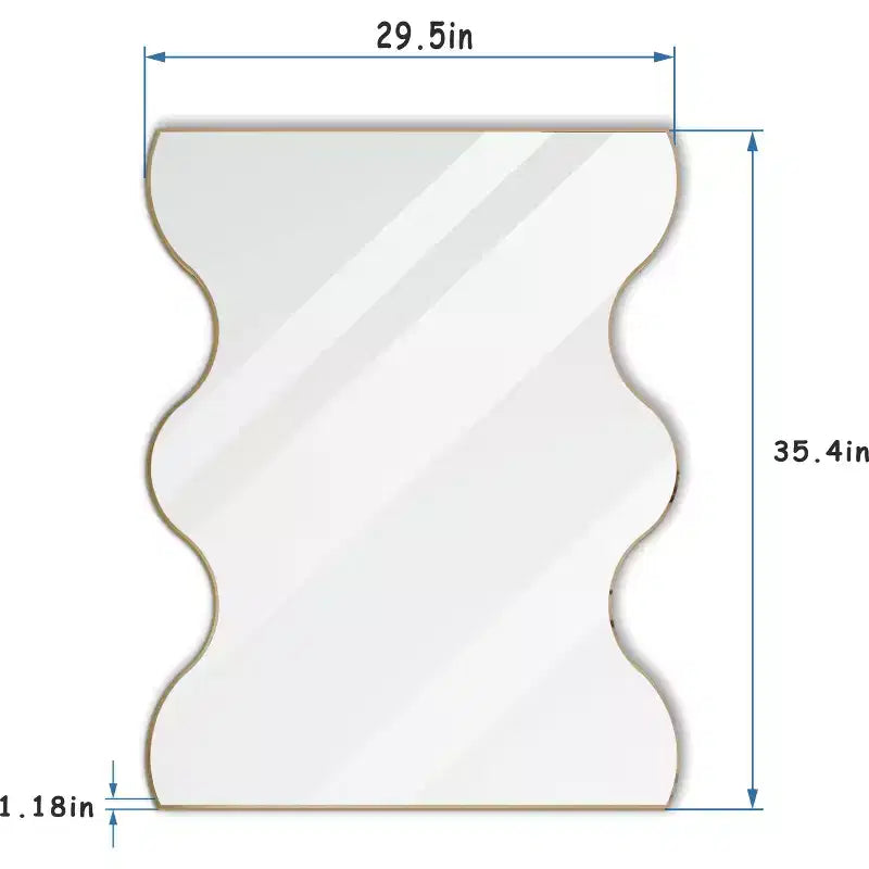 Miroir de Salle de Bain Mural Rectangulaire Moderne pour Coiffeuse