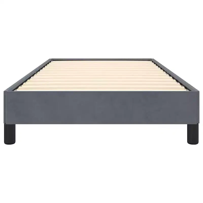 Cadre de lit Velours gris foncé (100 % polyester) Contreplaqué Bois d'ingénierie