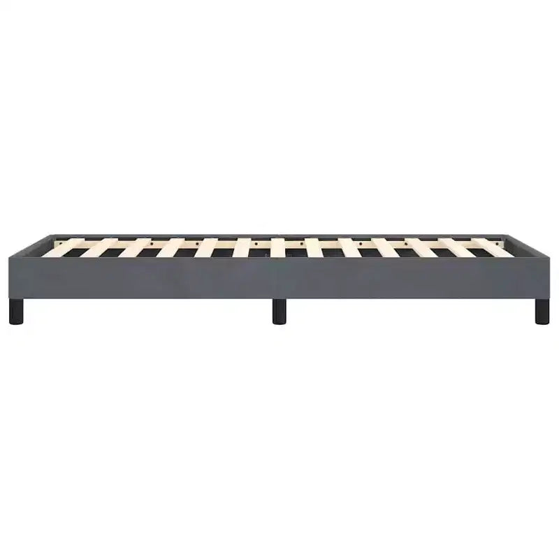 Cadre de lit Velours gris foncé (100 % polyester) Contreplaqué Bois d'ingénierie