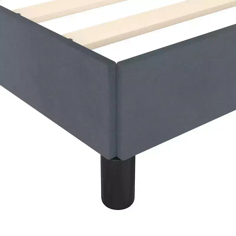 Cadre de lit Velours gris foncé (100 % polyester) Contreplaqué Bois d'ingénierie