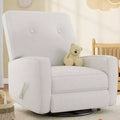 Acekool Oversized Swivel Rocker Recliner Chair Linen 360 Glider Recliner for Living Room Bedroom