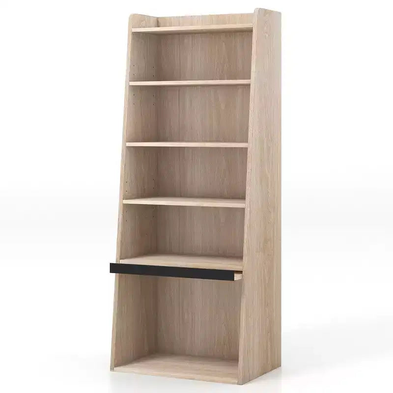 Étagère à 6 niveaux avec 2 étagères réglables, porte relevable et 5 étagères ouvertes
