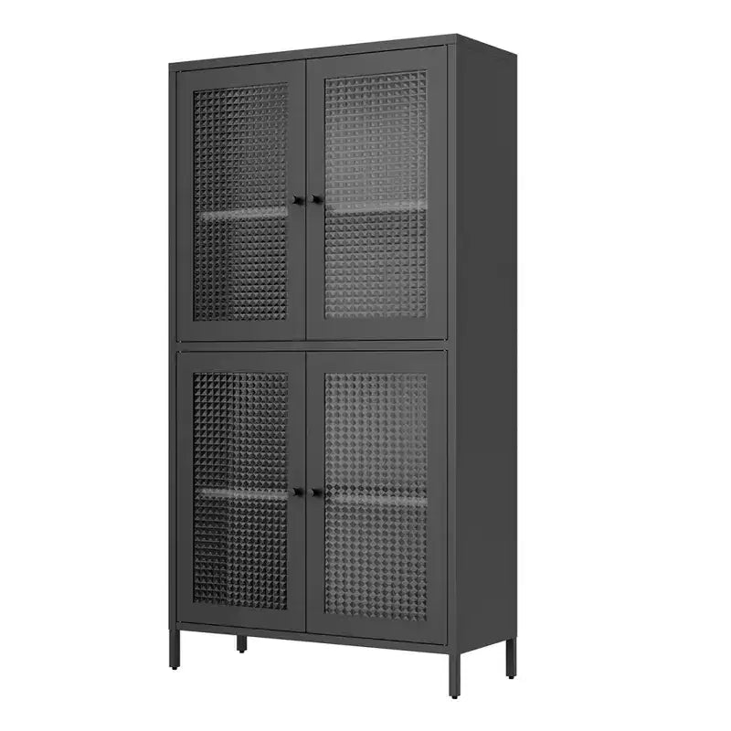 Armoire de rangement en métal, vitrine, garde-manger de cuisine, vitrine en verre